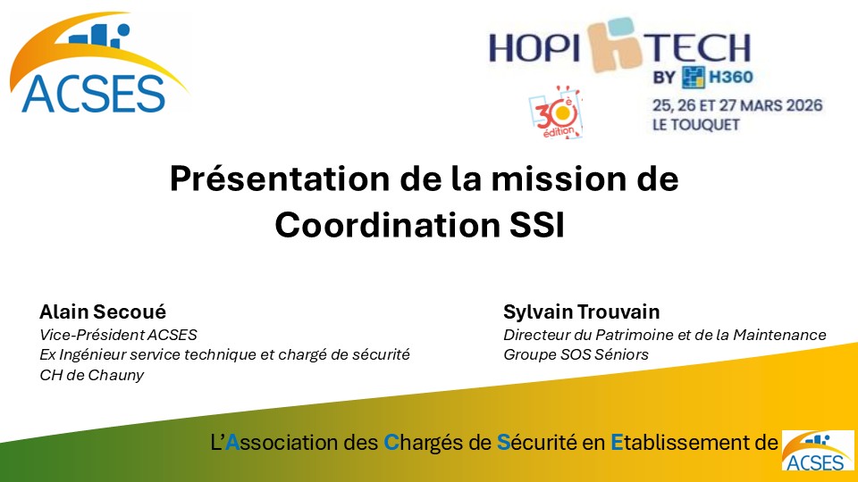 L'émergence de la coordination SSI dans les établissements de santé