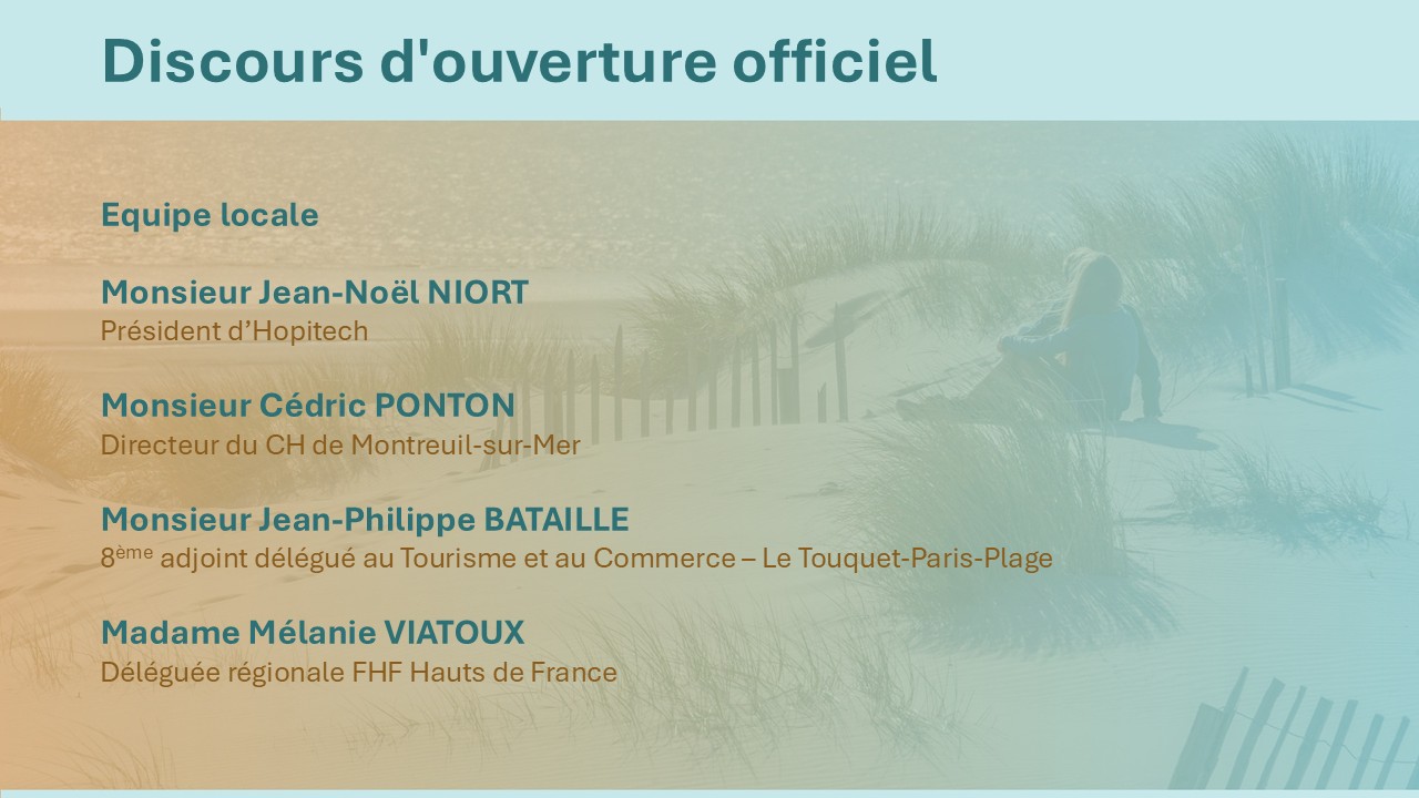 Discours d'ouverture officiel